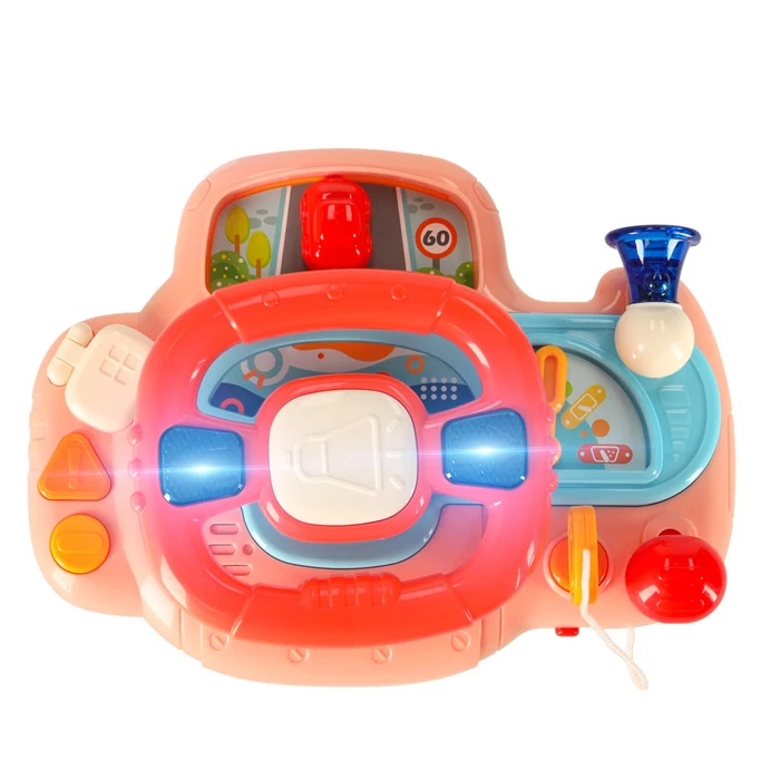 Interaktív kormánykerék – zenével és hanghatásokkal rózsaszín