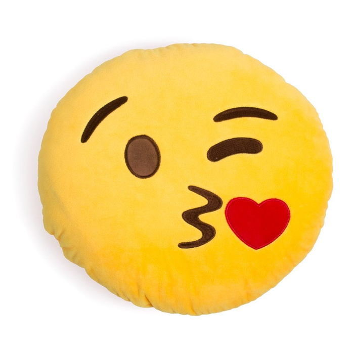 Emoji dekor párna - puszi