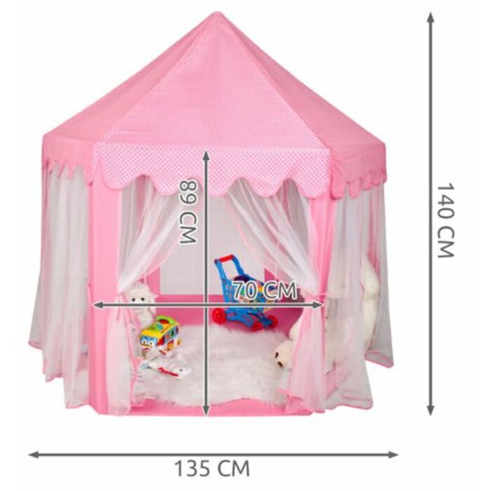Kastély sátor gyerekeknek (rózsaszín)