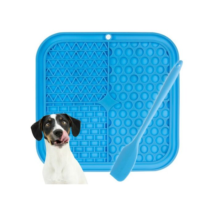 Tapadókorongos etetőtálca kutyáknak (kék)