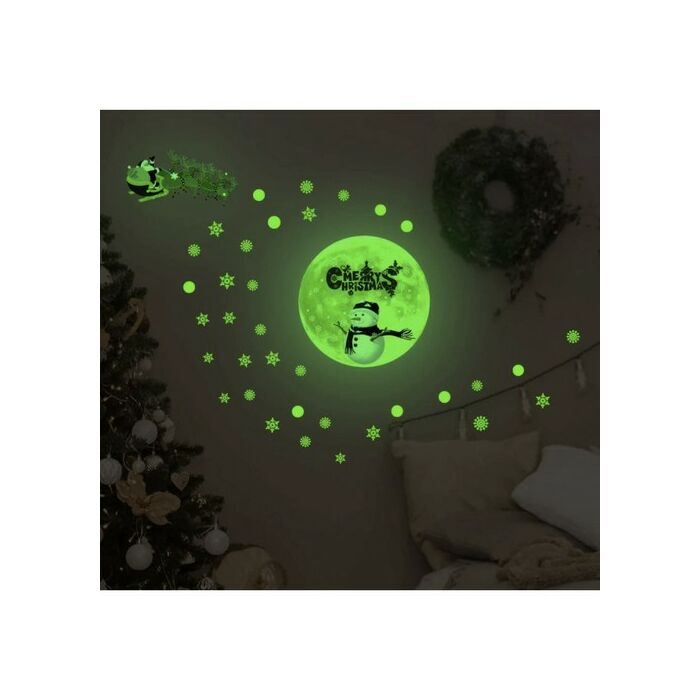 Karácsonyi fluoreszkáló ablakmatricák (29 db)
