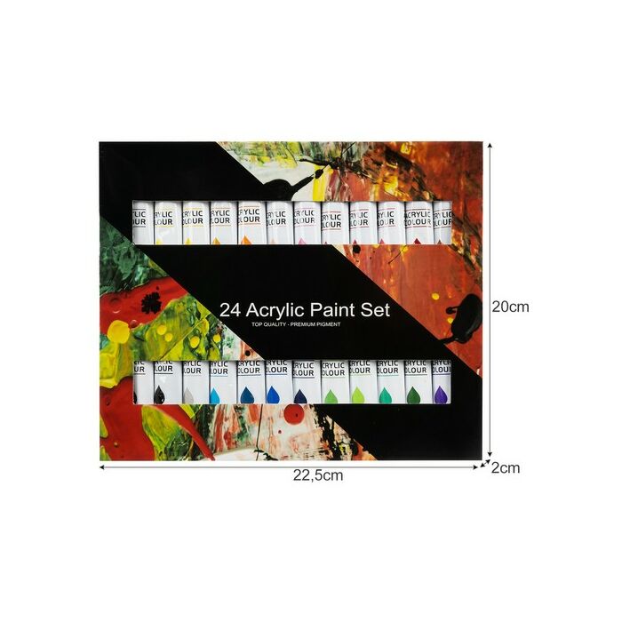 Akril festékek (24 részes, 12 ml)