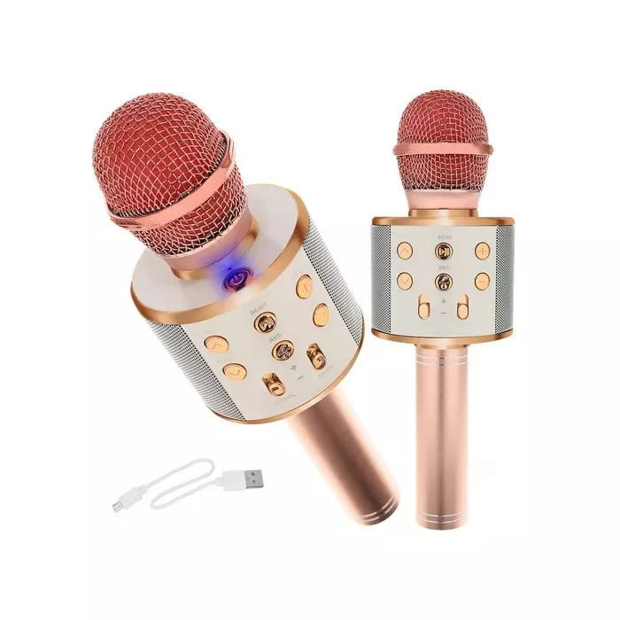Izoxis karaoke mikrofon - rózsaarany