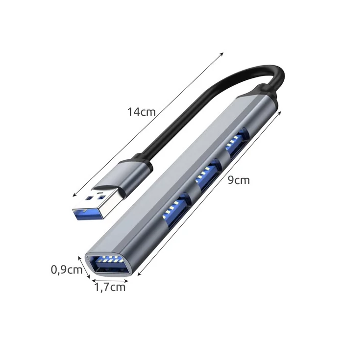 Izoxis USB HUB - 4 port 3.0 + 2.0 