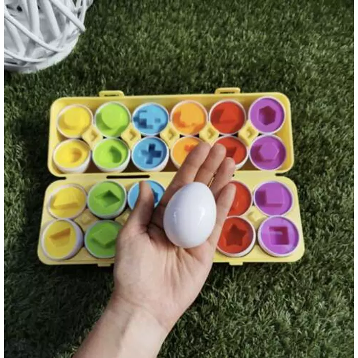 Szortírozó puzzle tojás egy kerékben / extrudáló készlet