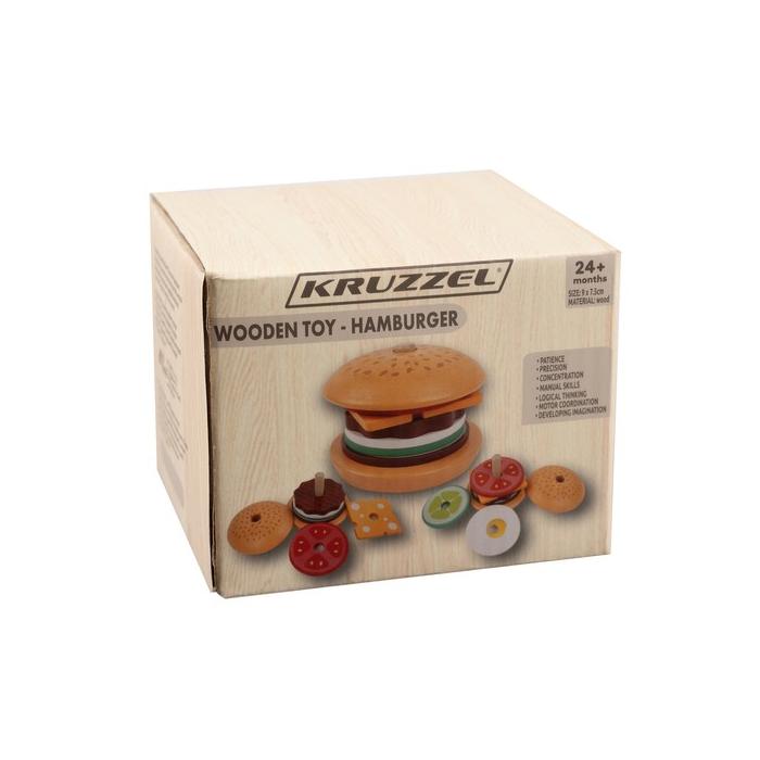 Kruzzel étterem / burger fa szortírozó + rendelési kártyák