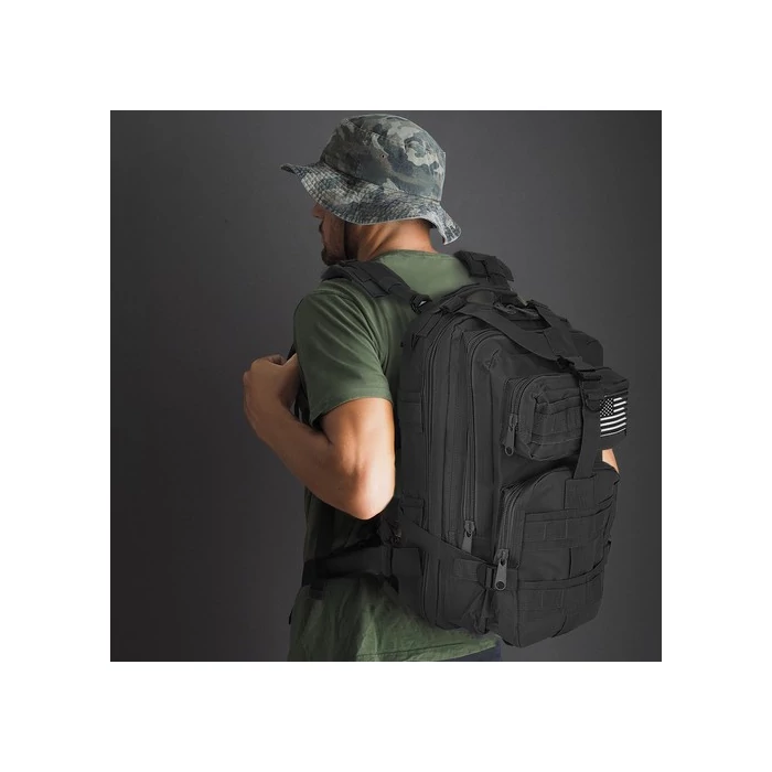 Turista hátizsák, fekete, 26 L