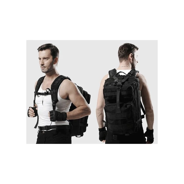 Turista hátizsák, fekete, 26 L