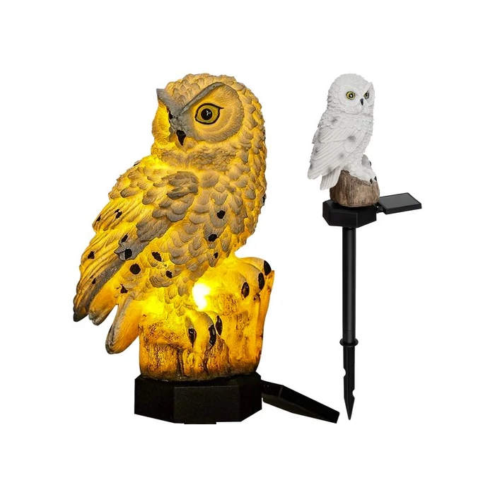 Napelemes kerti lámpa bagoly
