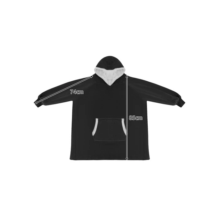 XXL plüss pulóver fekete 