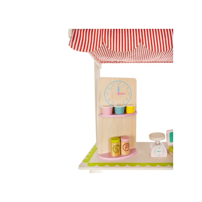 Fa piaci stand kiegészítőkkel