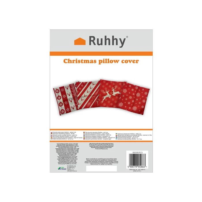 Dekoratív párnahuzat 45x45cm - 4 db-os