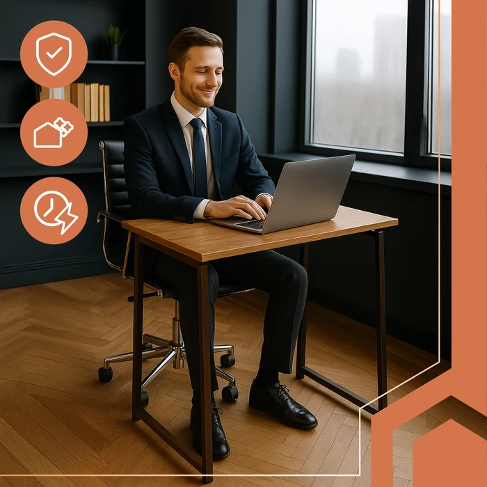 Összecsukható íróasztal, barna