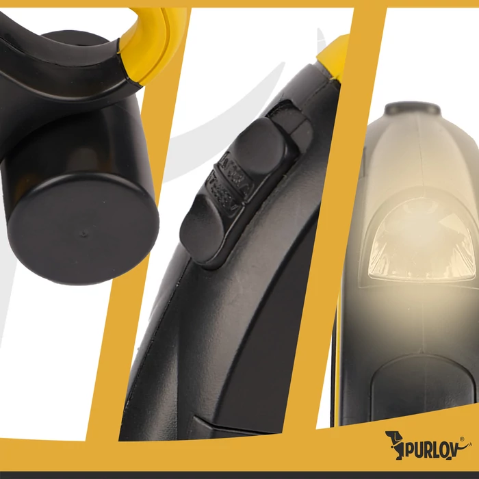 Automata póráz LED lámpával, 5 m, 25 kg