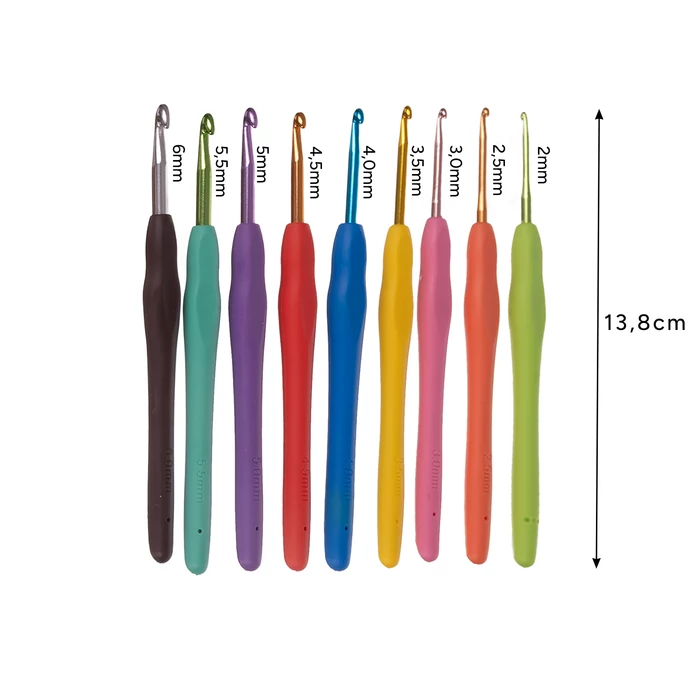 58 részes horgolókészlet tokban