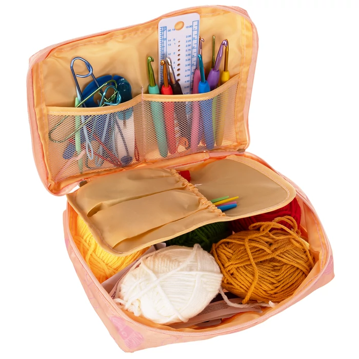 58 részes horgolókészlet tokban