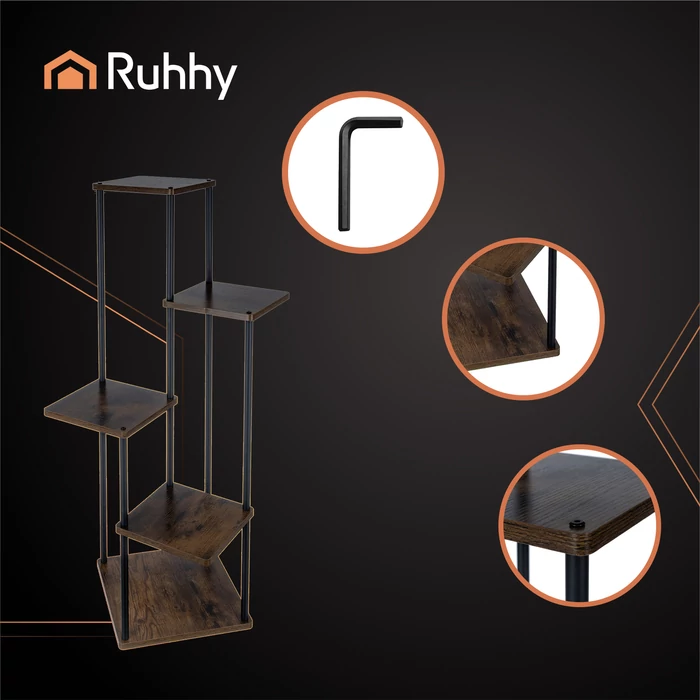 5 szintes loft virágállvány