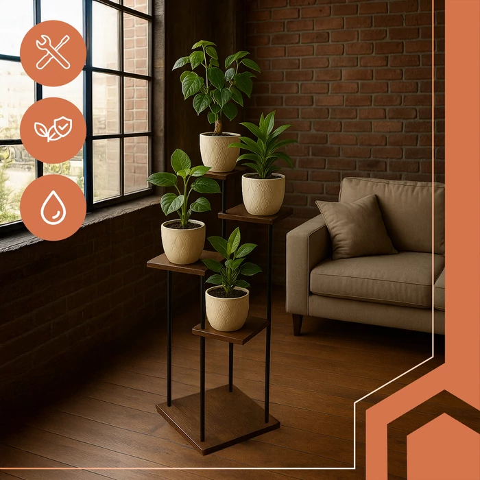 5 szintes loft virágállvány