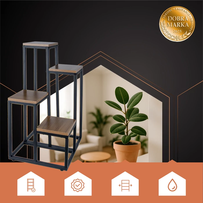 4 szintes loft virágállvány