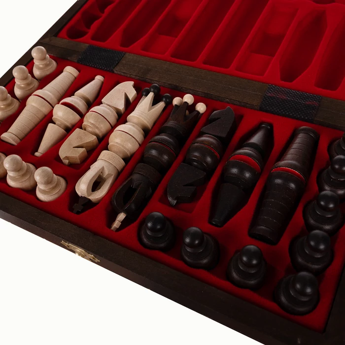 Sakk készlet gyertyánfából