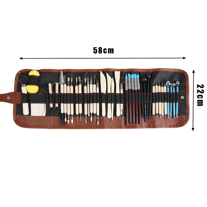 40 darabos agyagszobrász készlet tokban