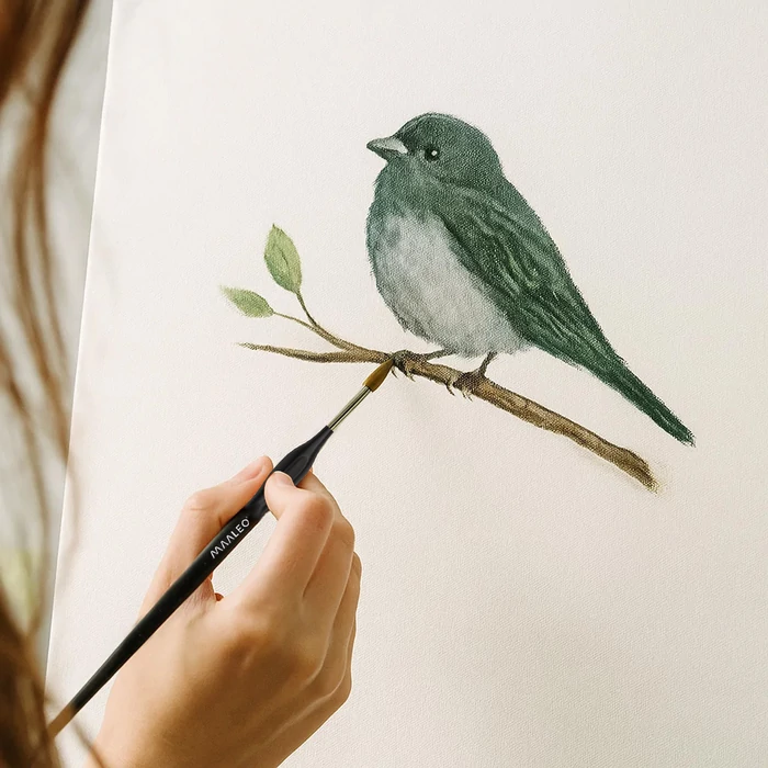 Festőecset készlet tartóval, 5db