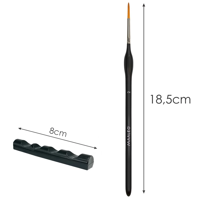 Festőecset készlet tartóval, 5db