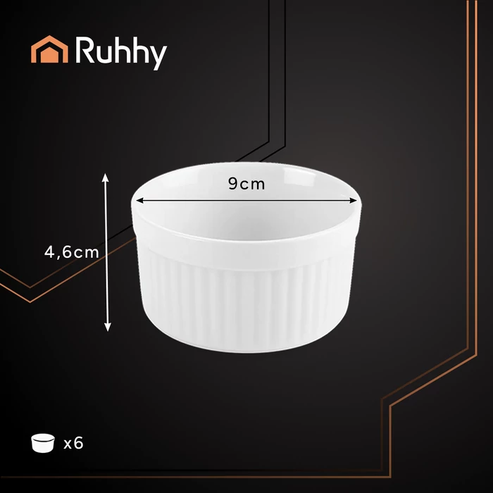 6 darabos ramekin sütőtál készlet