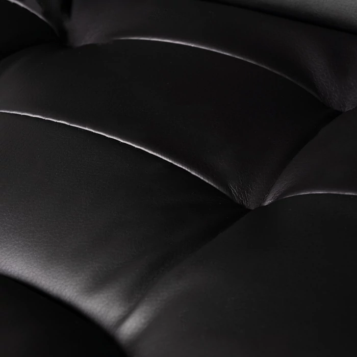 Irodai szék lábtartóval - fekete