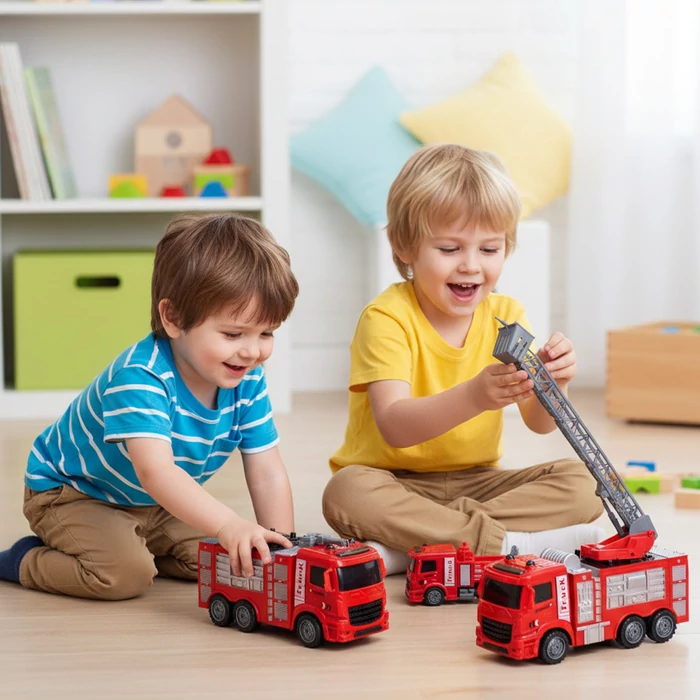 6db-os Tűzoltóautó szett