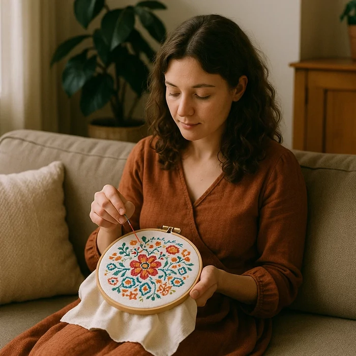 150 Színes hímzőfonal készlet vágóval