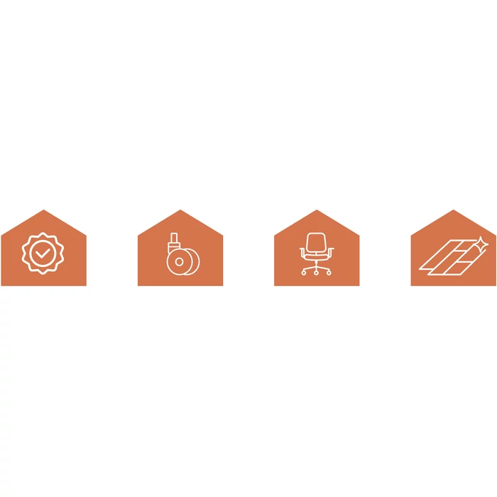 Fekete forgószék kerekek - 5 db