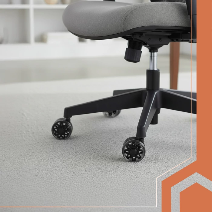 Fekete forgószék kerekek - 5 db