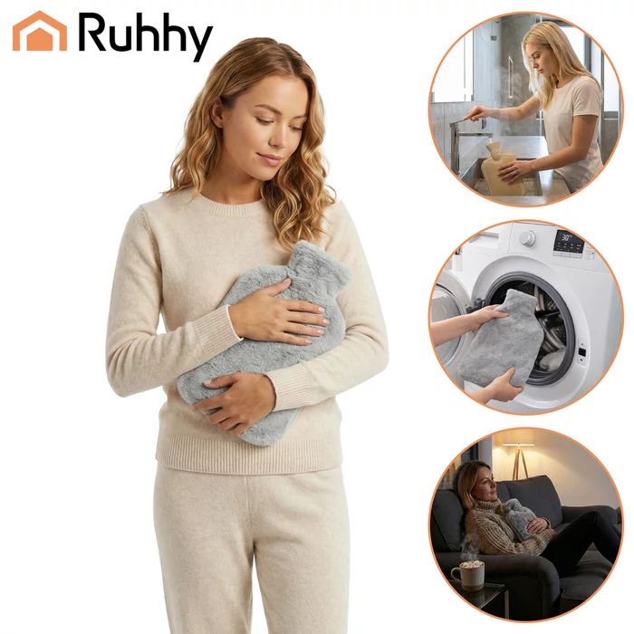 Ruhhy 1.8 literes melegvizes palack plüss huzattal