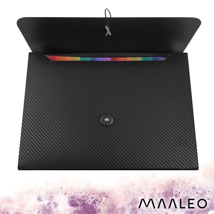 Maaleo 13 rekeszes A4-es iratmappa gumiszalaggal