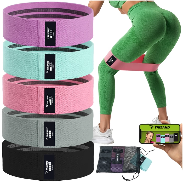 Trizand textil edzőszalag készlet, 5 db, 5-35 kg
