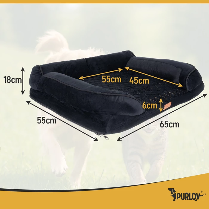 Purlov habszivacs kisállat fekhely cipzáras huzattal, S