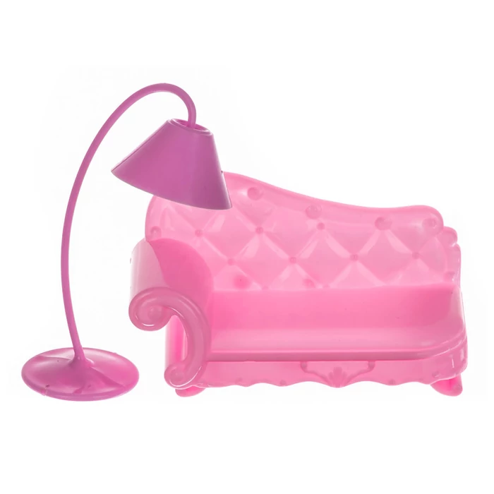 3 szintes babaház bútorelemekkel, babával