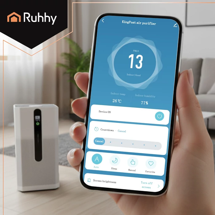 Ruhhy ionizáló légtisztító Wifi-irányítással
