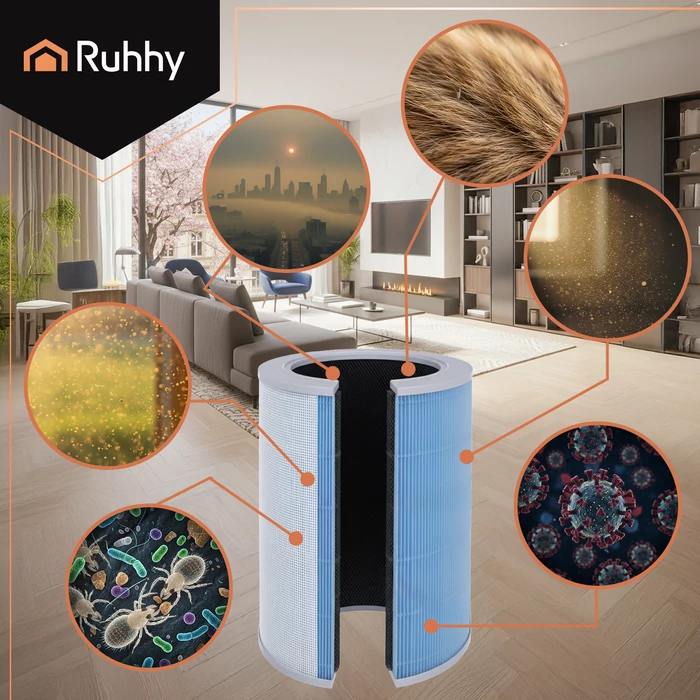 Ruhhy ionizáló légtisztító Wifi-irányítással