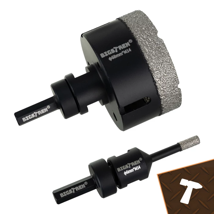 Bigstren gyémánt lyukfűrész készlet fúróadapterrel, 6 db, 6-68 mm, M14