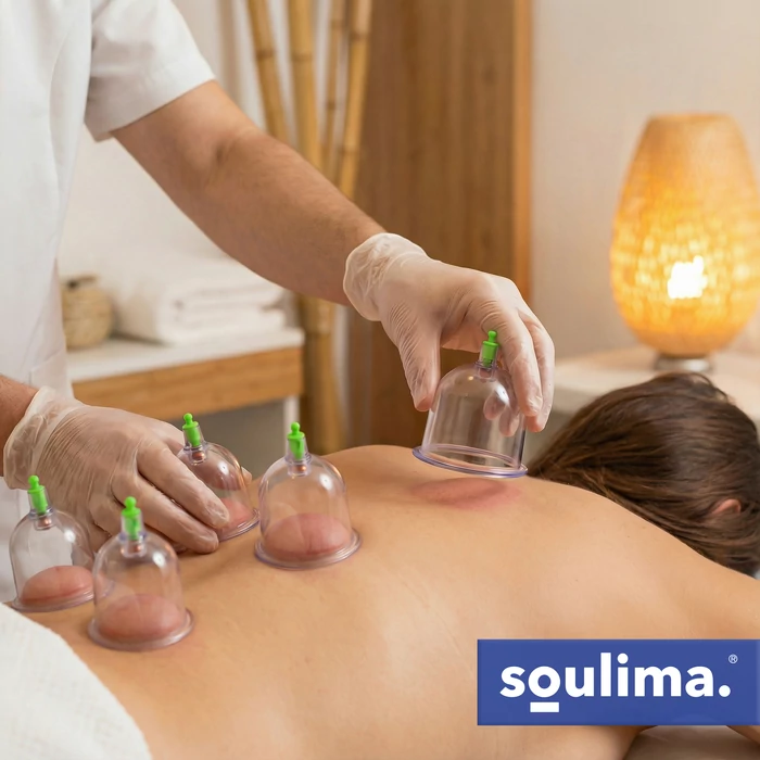 Soulima 12 poharas vákuumos köpölyöző készlet