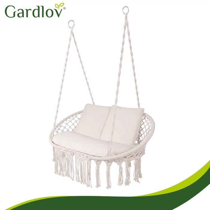 Kétszemélyes gólyafészek hinta - kérmszínű