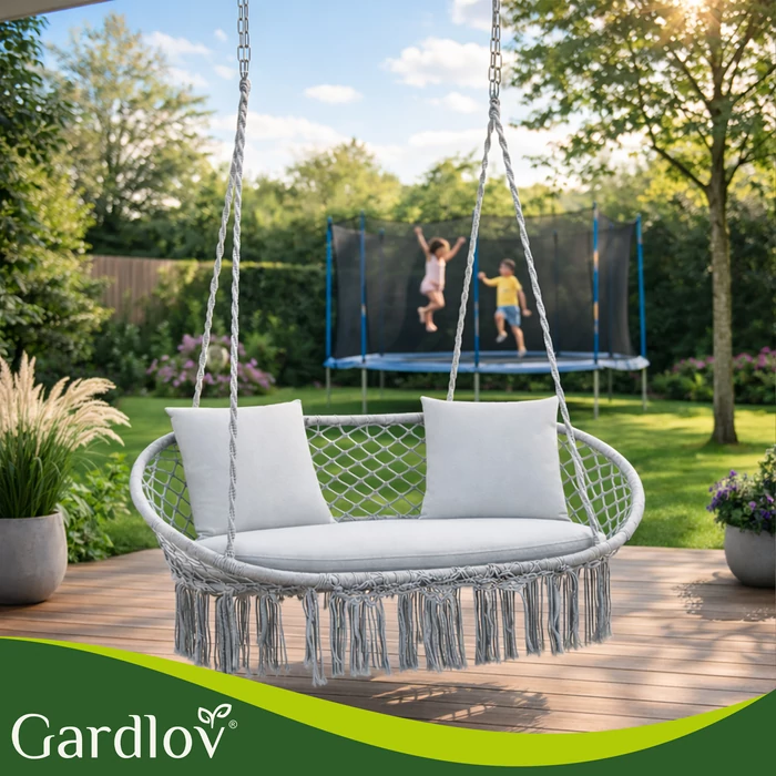 Dupla hintaágy párnaszett – 3 részes szürke