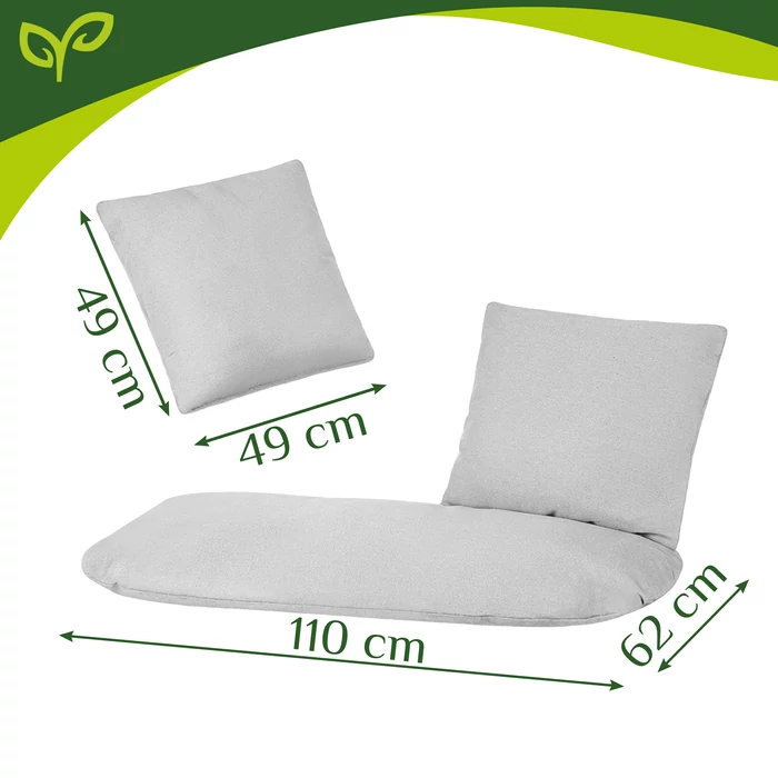 Dupla hintaágy párnaszett – 3 részes szürke