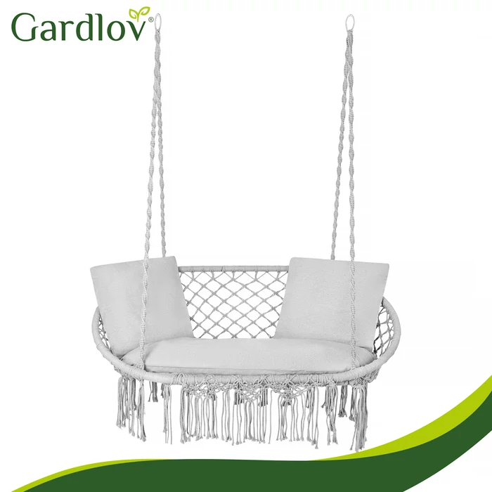 Dupla hintaágy párnaszett – 3 részes szürke