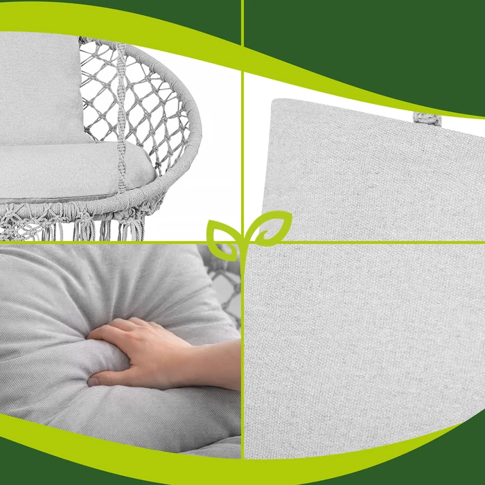 Dupla hintaágy párnaszett – 3 részes szürke