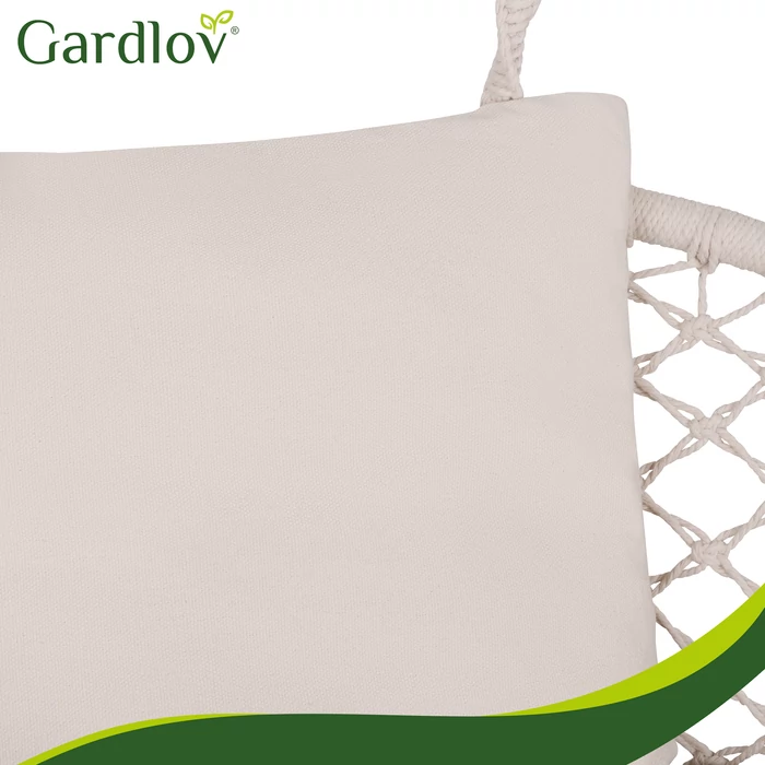 Dupla hintaágy párnaszett – 3 részes krémszínű