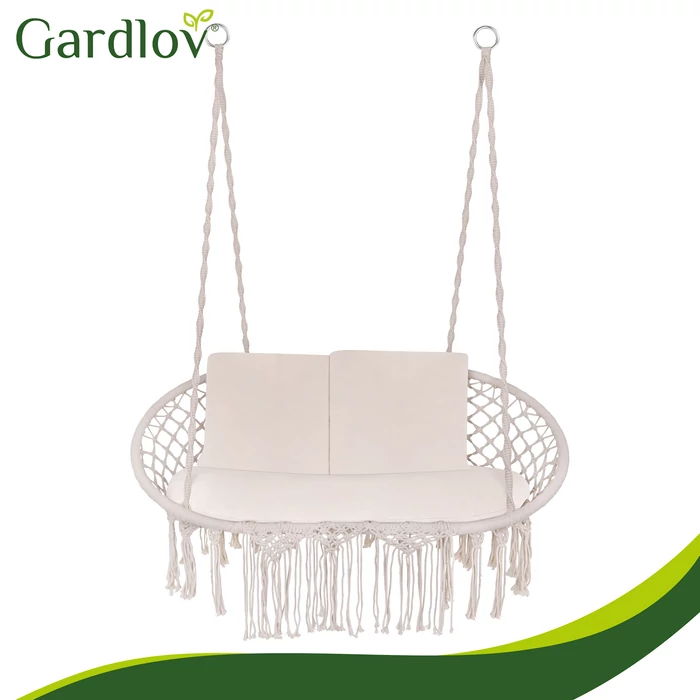 Dupla hintaágy párnaszett – 3 részes krémszínű