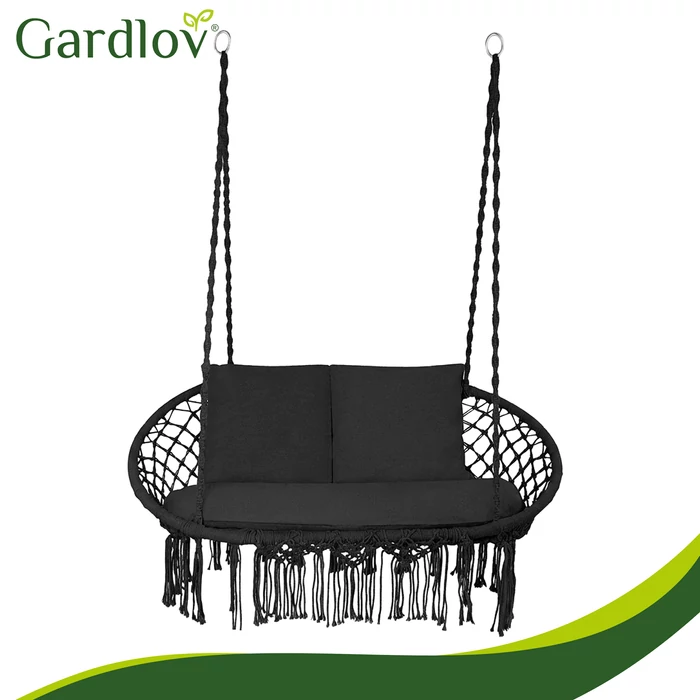 Dupla hintaágy párnaszett – 3 részes fekete